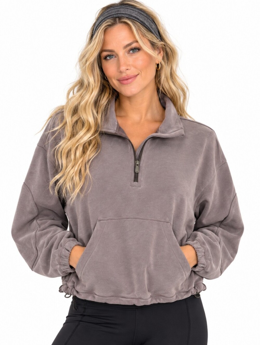 Lululemon Brushed Softstreme Half Zip Pullover Size 14 EUC